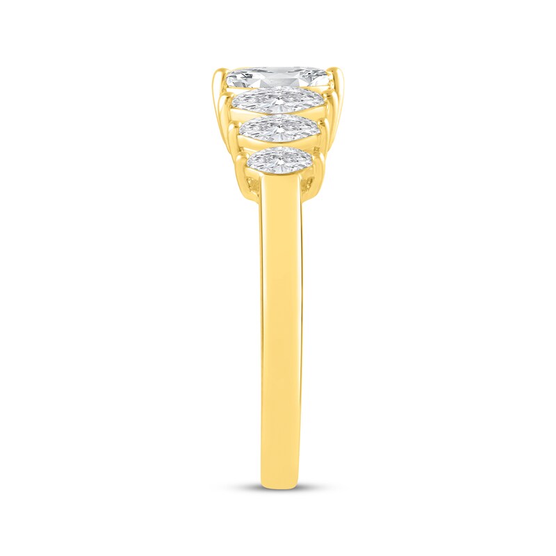 Main Image 2 of Lab-Grown Diamonds Marquise-Cut Seven-Stone Anniversary Ring 1 ct tw 14K Yellow Gold