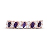 Thumbnail Image 3 of Now + Forever Marquise-Cut Amethyst & Round-Cut Diamond Anniversary Ring 1/5 ct tw 10K White Gold