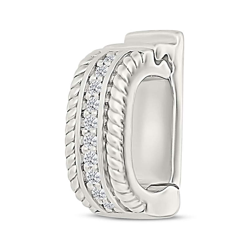 Main Image 2 of Sneaker Bling Diamond & Rope Twist Shoelace Charm 1/10 ct tw Sterling Silver
