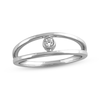 Thumbnail Image 1 of STUDIO BY KAY Diamond Split-Shank Ring 1/20 ct tw 10K White Gold
