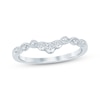 Thumbnail Image 1 of Now + Forever Diamond Milgrain Contour Anniversary Ring 1/4 ct tw 10K White Gold