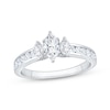 Thumbnail Image 1 of Memories Moments Magic Marquise-Cut Diamond Three-Stone Engagement Ring 1 ct tw 14K White Gold