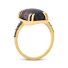 Thumbnail Image 3 of Le Vian Cushion-Cut Aquadite Ring 1/8 ct tw Diamonds 14K Honey Gold