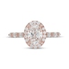 Thumbnail Image 3 of Neil Lane Artistry Oval-Cut Lab-Grown Diamond Halo Engagement Ring 2-1/2 ct tw 14K Rose Gold