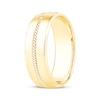 Thumbnail Image 2 of Now + Forever Men's Cross Wedding Band 10K Yellow Gold 7mm