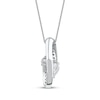 Thumbnail Image 3 of Pear-Shaped & Round-Cut Diamond Bypass Loop Necklace 1 ct tw 10K White Gold 18&quot;
