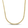 Thumbnail Image 1 of 3mm Diamond-Cut Wheat Chain Necklace Semi-Solid 10K Yellow Gold 22"