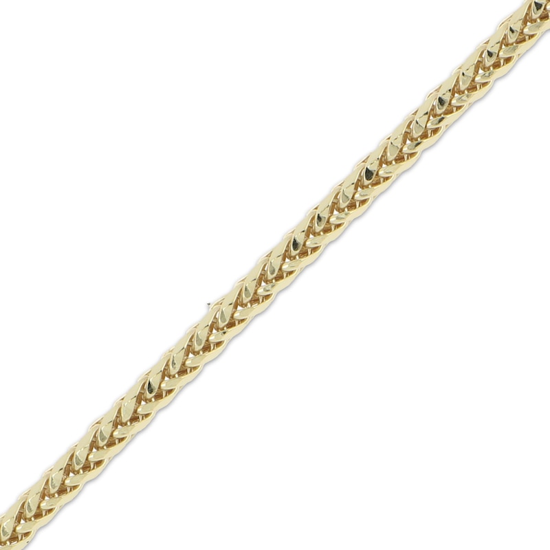 Main Image 2 of 3mm Diamond-Cut Wheat Chain Necklace Semi-Solid 10K Yellow Gold 22"