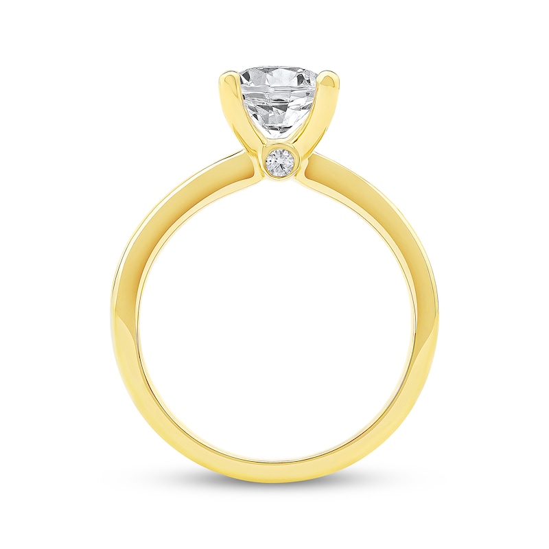 Main Image 3 of Now + Forever Lab-Grown Diamonds Oval-Cut Solitaire Plus Engagement Ring 2 ct tw 14K Yellow Gold (F/VS2)