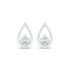 Thumbnail Image 2 of Diamond Solitaire Teardrop Frame Earrings 1/2 ct tw 10K White Gold (I/I2)