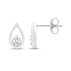 Thumbnail Image 3 of Diamond Solitaire Teardrop Frame Earrings 1/2 ct tw 10K White Gold (I/I2)
