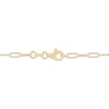 Thumbnail Image 4 of STUDIO BY KAY Puff Heart Dangle Station Paperclip Chain Bracelet 24K Yellow Gold Vermeil Sterling Silver 7.5"