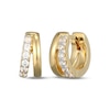 Thumbnail Image 1 of KAY x Rocksbox Lab-Grown Diamond Double-Row Split Huggie Hoop Earrings 1/5 ct tw 24K Yellow Gold Vermeil Sterling Silver