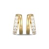 Thumbnail Image 2 of KAY x Rocksbox Lab-Grown Diamond Double-Row Split Huggie Hoop Earrings 1/5 ct tw 24K Yellow Gold Vermeil Sterling Silver