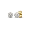 Thumbnail Image 1 of KAY x Rocksbox Lab-Grown Diamond Halo Stud Earrings 1/6 ct tw 24K Yellow Gold Vermeil Sterling Silver