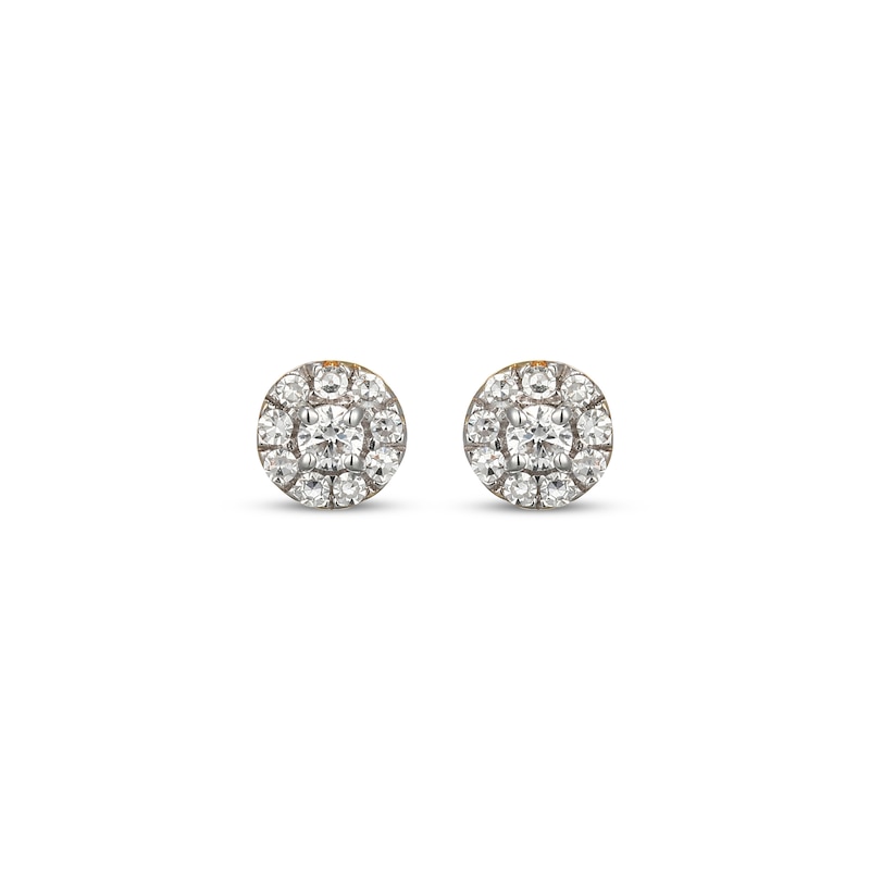 Main Image 2 of KAY x Rocksbox Lab-Grown Diamond Halo Stud Earrings 1/6 ct tw 24K Yellow Gold Vermeil Sterling Silver