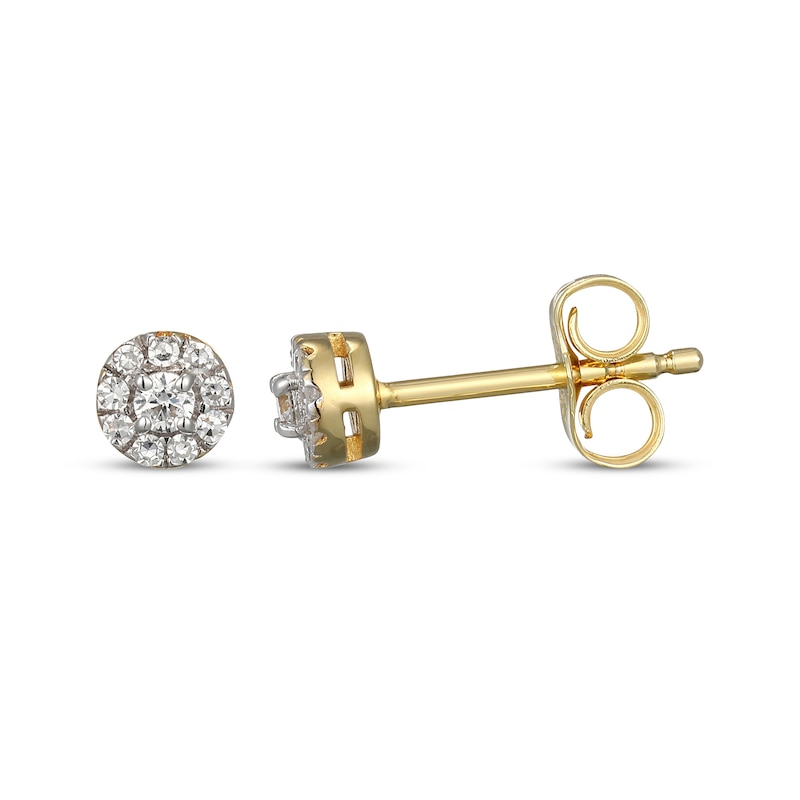 Main Image 3 of KAY x Rocksbox Lab-Grown Diamond Halo Stud Earrings 1/6 ct tw 24K Yellow Gold Vermeil Sterling Silver