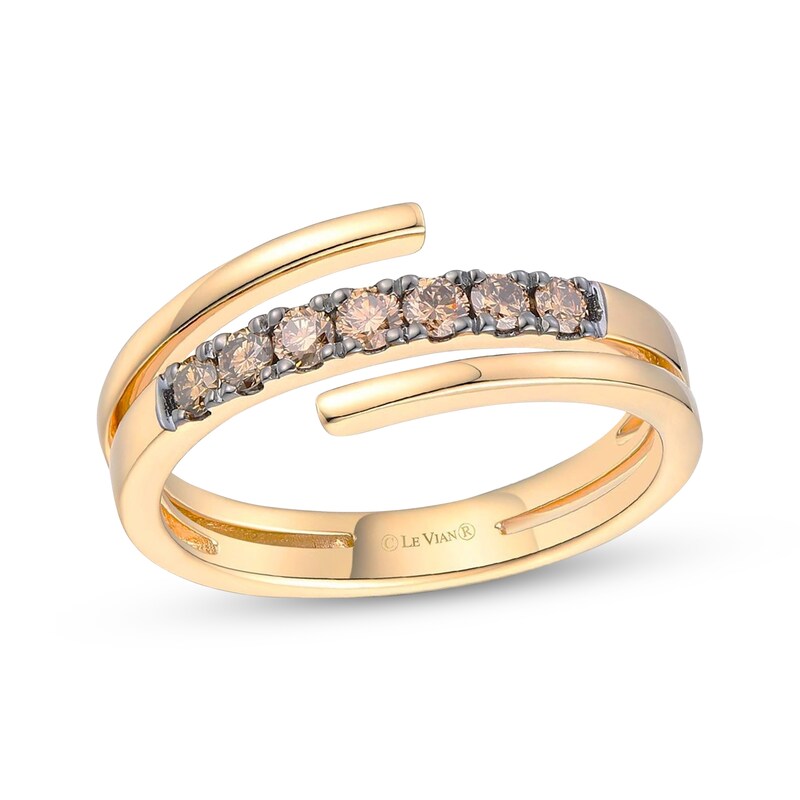 Main Image 1 of Le Vian Good Karma Chocolate Diamond Ring 1/3 ct tw 14K Honey Gold