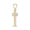 Thumbnail Image 2 of STUDIO BY KAY Men's Lab-Grown Diamond Pavé Cross Charm 2-1/2 ct tw 24K Yellow Gold vermeil Sterling Silver