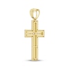 Thumbnail Image 4 of STUDIO BY KAY Men's Lab-Grown Diamond Pavé Cross Charm 2-1/2 ct tw 24K Yellow Gold vermeil Sterling Silver