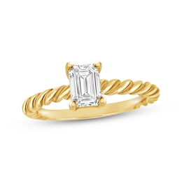 Now + Forever Radiant-Cut Diamond Solitaire Rope-Twist Ring 1/2 ct t 14K Yellow Gold (I/I2)