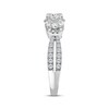 Thumbnail Image 2 of Memories Moments Magic Round-Cut Diamond Three-Stone Bridal Set 3/4 ct tw 10K White Gold