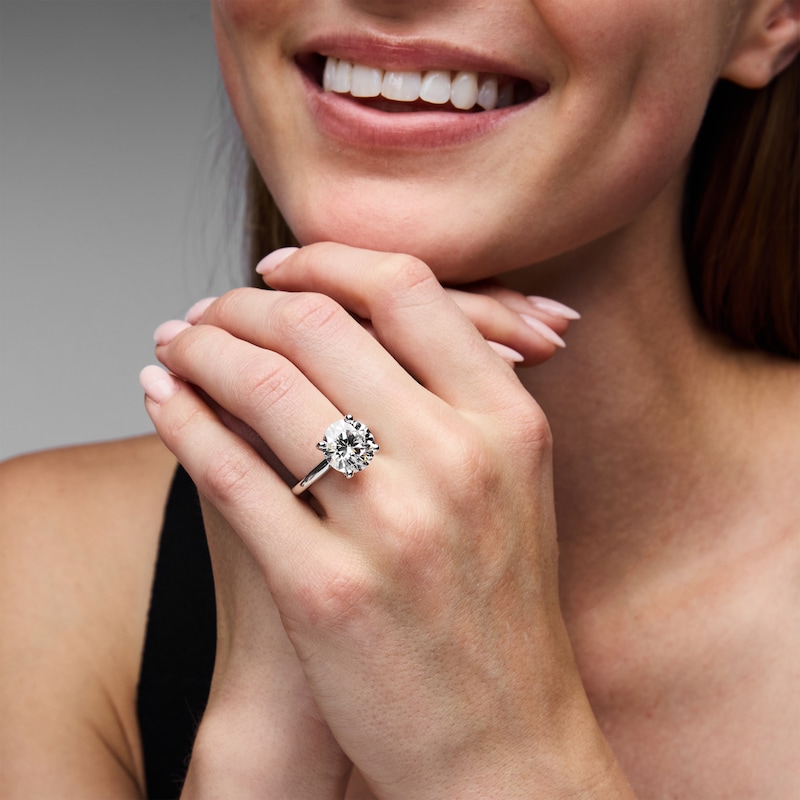 Main Image 2 of Now + Forever Lab-Grown Diamonds Round-Cut Solitaire Engagement Ring 6 ct tw 14K White Gold (F/SI2)