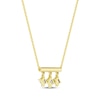 Thumbnail Image 3 of STUDIO BY KAY Emerald-Cut Lab-Grown Diamond Three-Stone Dangle Bar Necklace 1/2 ct tw 24K Yellow Gold Vermeil Sterling Silver 18"