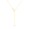 Thumbnail Image 4 of STUDIO BY KAY Emerald-Cut Lab-Grown Diamond Three-Stone Dangle Bar Necklace 1/2 ct tw 24K Yellow Gold Vermeil Sterling Silver 18"
