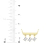 Thumbnail Image 7 of STUDIO BY KAY Emerald-Cut Lab-Grown Diamond Three-Stone Dangle Bar Necklace 1/2 ct tw 24K Yellow Gold Vermeil Sterling Silver 18"