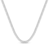Thumbnail Image 1 of Men's Diamond Double-Row Tennis Necklace 4 ct tw Sterling Silver 20"