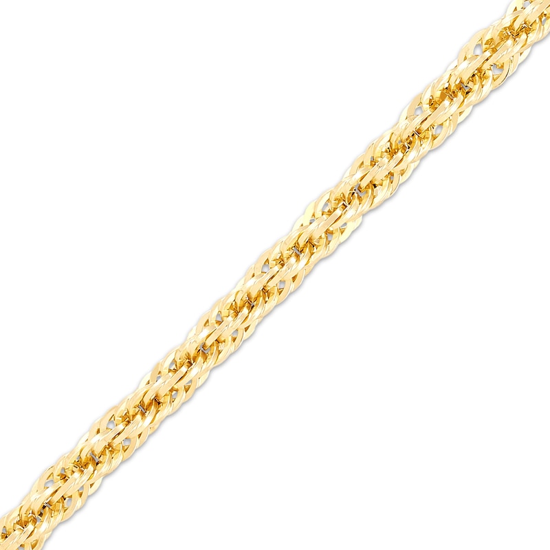 Main Image 2 of 4.8mm Diamond-Cut Tuscany Rope Chain Bracelet Hollow 10K Yellow Gold 7.5"
