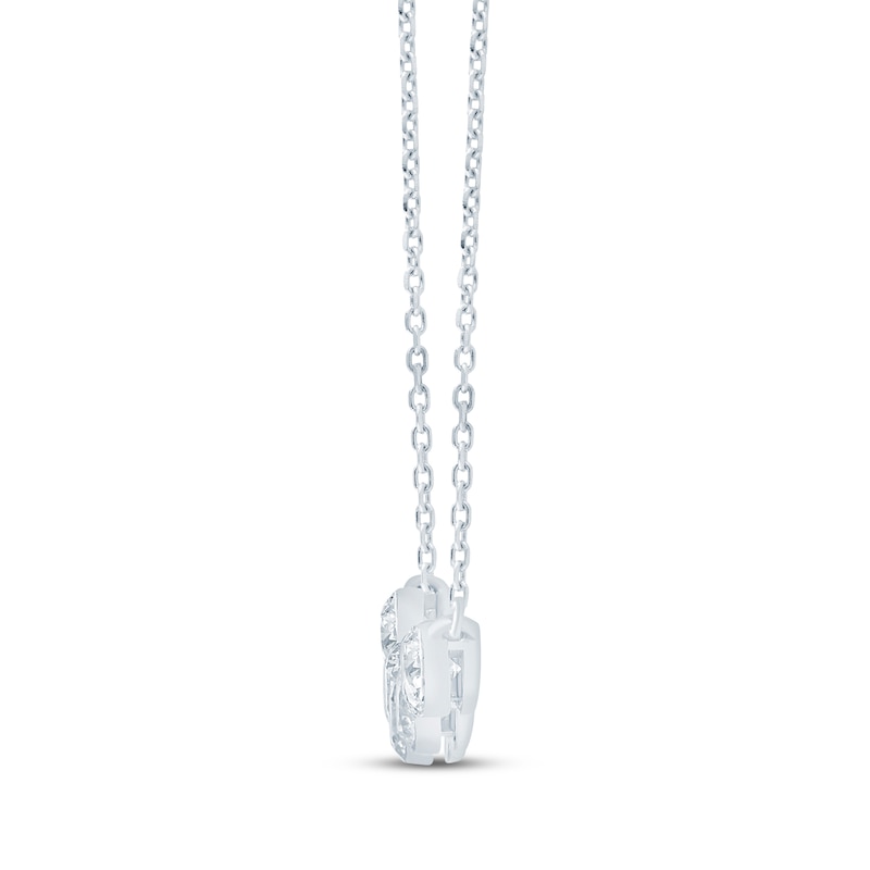 Main Image 3 of KAY Lab-Grown Diamonds Smile Necklace 1 ct tw 10K White Gold 18"