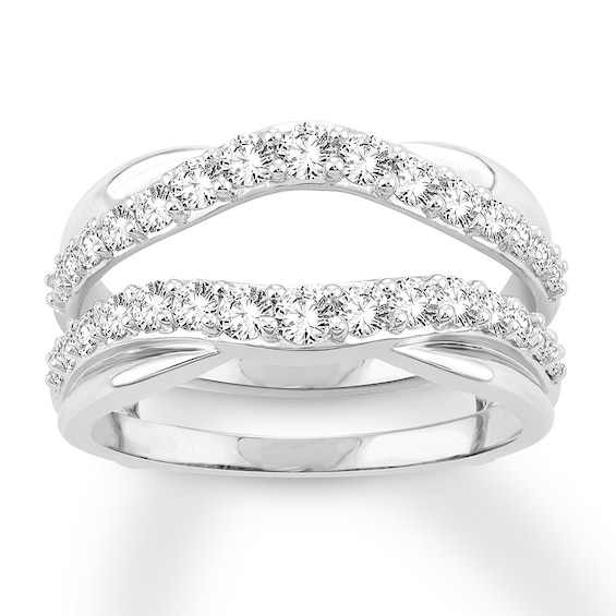 Now + Forever Diamond Enhancer Ring 1 ct tw Round-cut 14K White Gold