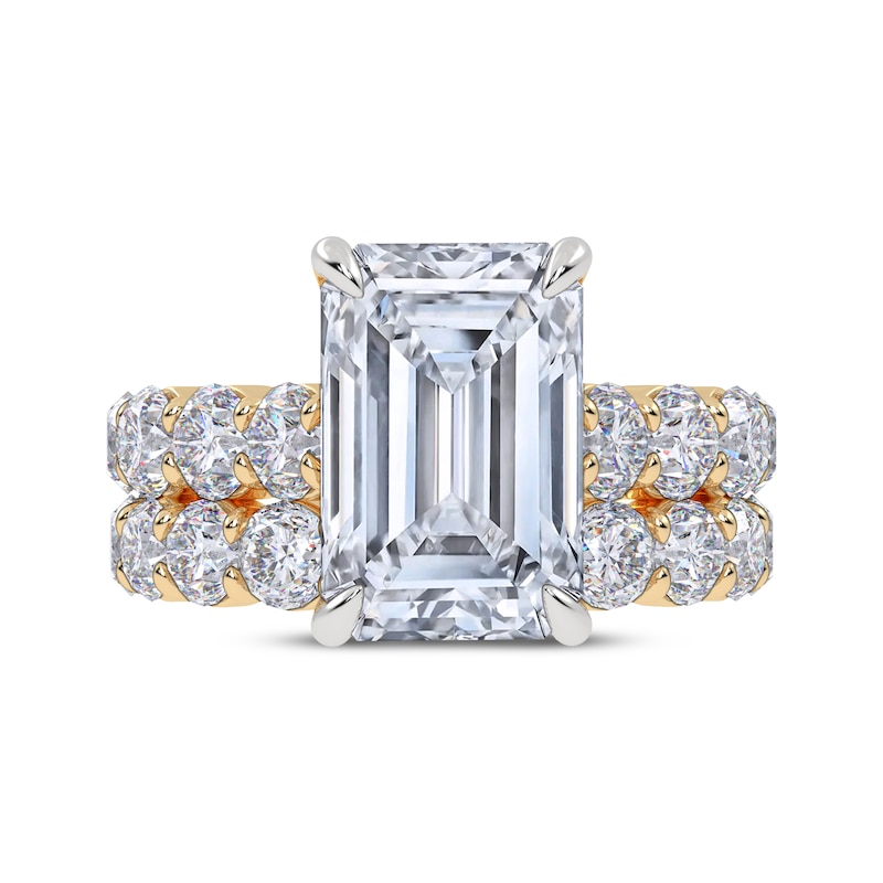 Main Image 4 of Now + Forever Lab-Grown Diamonds Emerald-Cut Bridal Set 10 ct tw 14K Yellow Gold