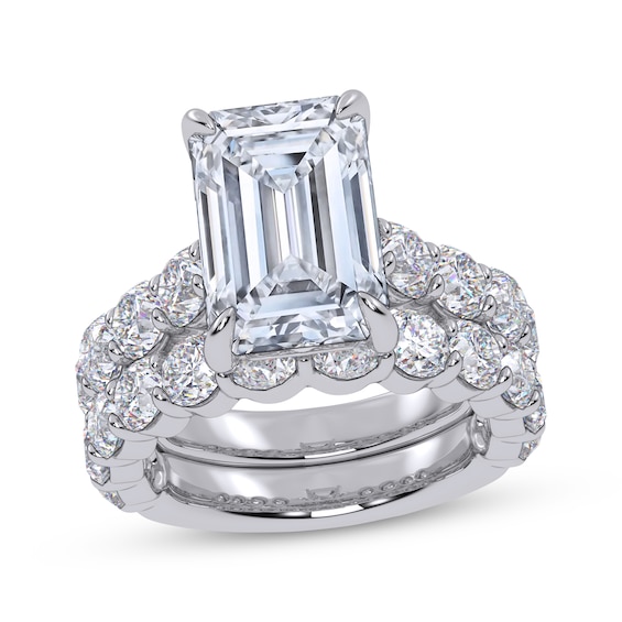 Now + Forever Lab-Grown Diamonds Emerald-Cut Bridal Set 10 ct tw 14K White Gold