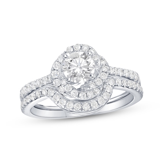 Round-Cut Diamond Bridal Set 1-1/8 ct tw 14K White Gold