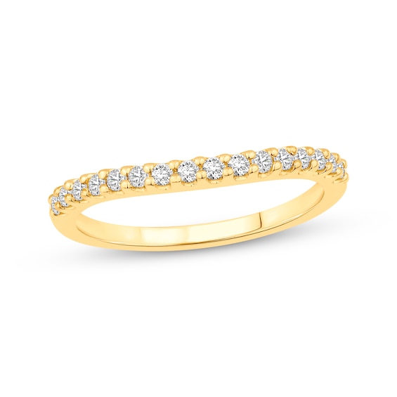 Now + Forever Lab-Grown Diamonds Contour Anniversary Ring 1/4 ct tw 14K Yellow Gold