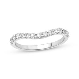 Now + Forever Lab-Grown Diamonds Contour Anniversary Ring 1/2 ct tw Platinum