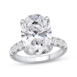 Now + Forever Certified Lab-Grown Diamonds Oval-Cut Engagement Ring 8-1/2 ct tw 14K White Gold