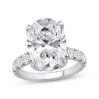 Now + Forever Certified Lab-Grown Diamonds Oval-Cut Engagement Ring 8-1/2 ct tw 14K White Gold