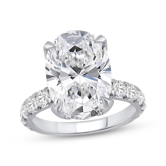 Now + Forever Certified Lab-Grown Diamonds Oval-Cut Engagement Ring 8-1/2 ct tw 14K White Gold