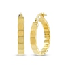 Thumbnail Image 1 of Geometric Pattern Hoop Earrings Hollow 10K Yellow Gold 20mm