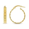 Thumbnail Image 3 of Geometric Pattern Hoop Earrings Hollow 10K Yellow Gold 20mm