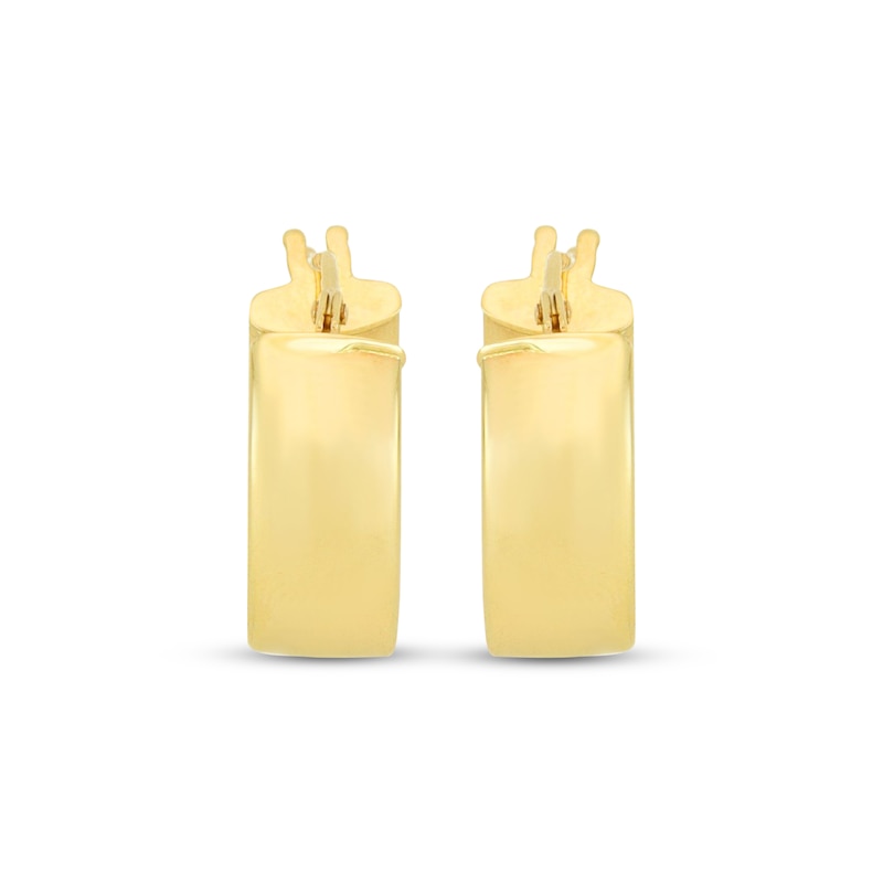 Main Image 2 of Wide Hoop Earrings Hollow 10K Yellow Gold 15mm