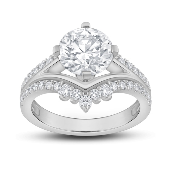 Now + Forever Round-Cut Natural Diamond Engagement Ring 1/2 ct tw 18K White Gold