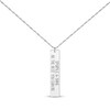 Thumbnail Image 1 of Vertical Rectangle Tag Necklace 14K White Gold 18”