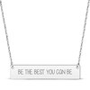 Thumbnail Image 1 of Horizontal Rectangle Bar Necklace 10K White Gold 18”