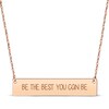Thumbnail Image 1 of Horizontal Rectangle Bar Necklace 14K Rose Gold 18”