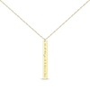 Thumbnail Image 1 of Thin Vertical Rectangle Tag Necklace 14K Yellow Gold 18”